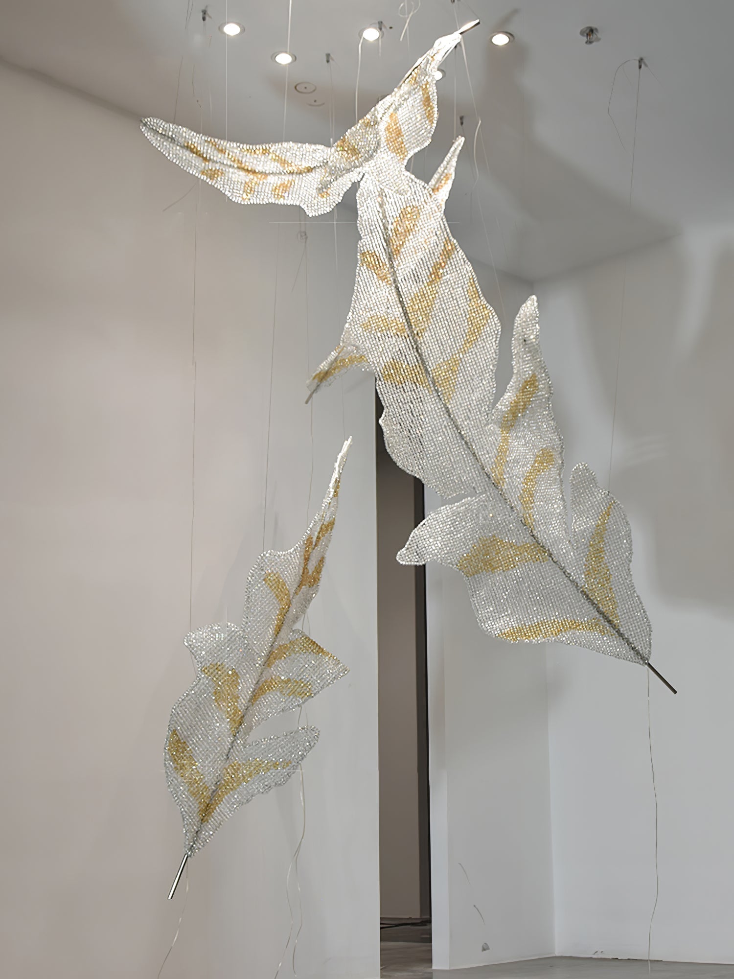 Falling Leaves Glass Chandelier Chandelier