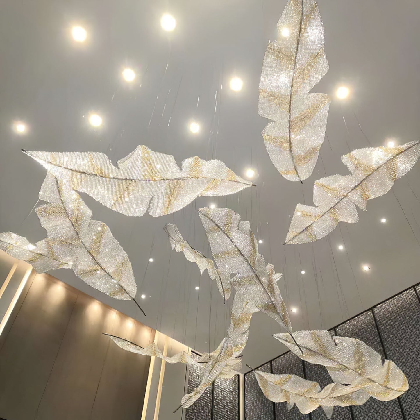 Falling Leaves Glass Chandelier Chandelier