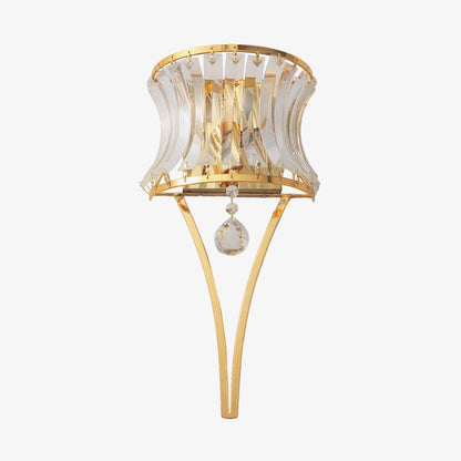 Fantania Wall Lamp Dia 7.9″ x H 16.9″ / Dia 20cm x H 43cm / Gold + Clear Wall lamp