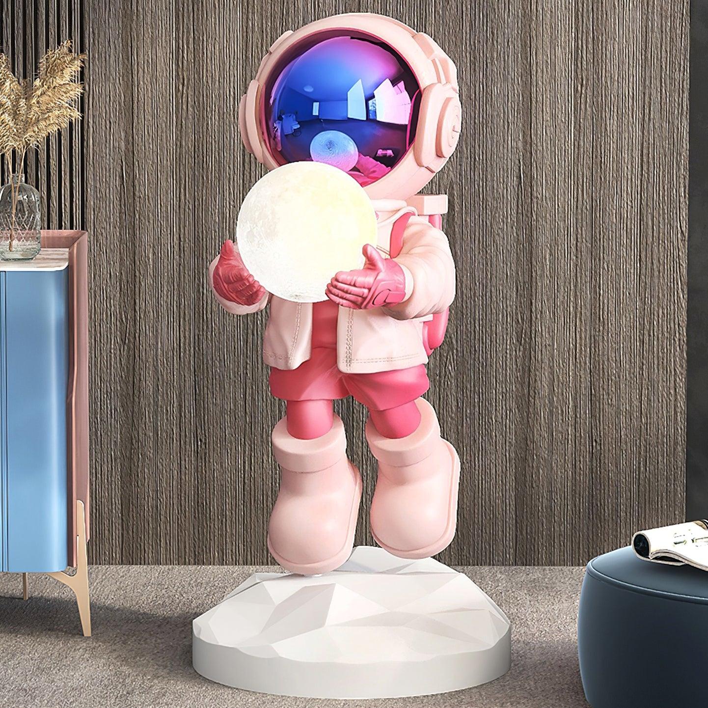 Fantasy Astronaut Built-in Battery Floor Light ? 15.7″ x H 31.4″/ Dia 40cm x H 80cm / Pink Floor lamp