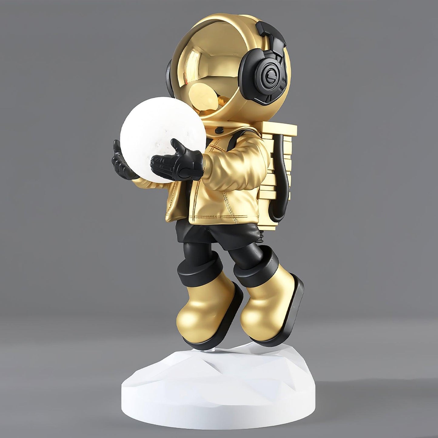 Fantasy Astronaut Built-in Battery Floor Light ? 15.7″ x H 31.4″/ Dia 40cm x H 80cm / Gold Floor lamp