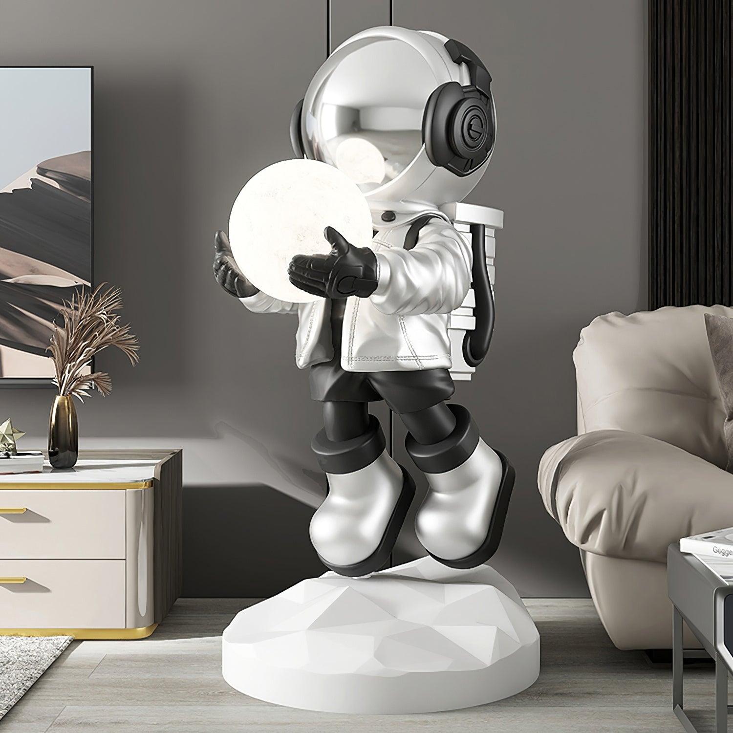Fantasy Astronaut Built-in Battery Floor Light ? 15.7″ x H 31.4″/ Dia 40cm x H 80cm / Chrome Floor lamp