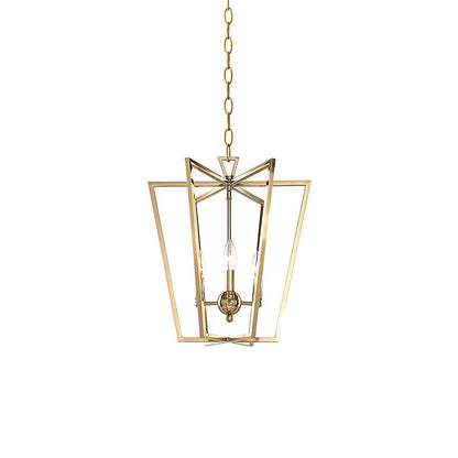 Farmhouse Lantern Chandelier Model A Dia 16.1″ x H 18.5″/ Dia 41cm x H 47cm / Brass Chandelier
