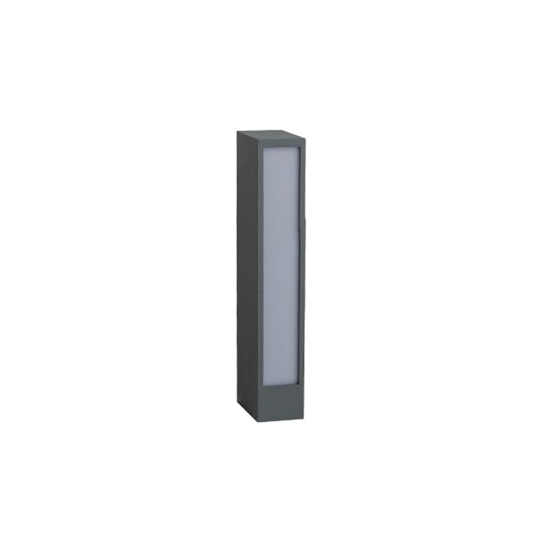 Faro Outdoor Post Lamp L 2.4″ x W 3.7″ x H 15.7″ / L 6cm x W 9.5cm x H 40cm / Grey & White / Warm Light Floor lamp