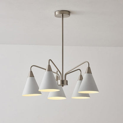 Fashion Cono Chandelier 5 heads ? 25.2″ x H 11.8″ / Dia 64cm x H 30cm / Sand Nickel Color Chandelier