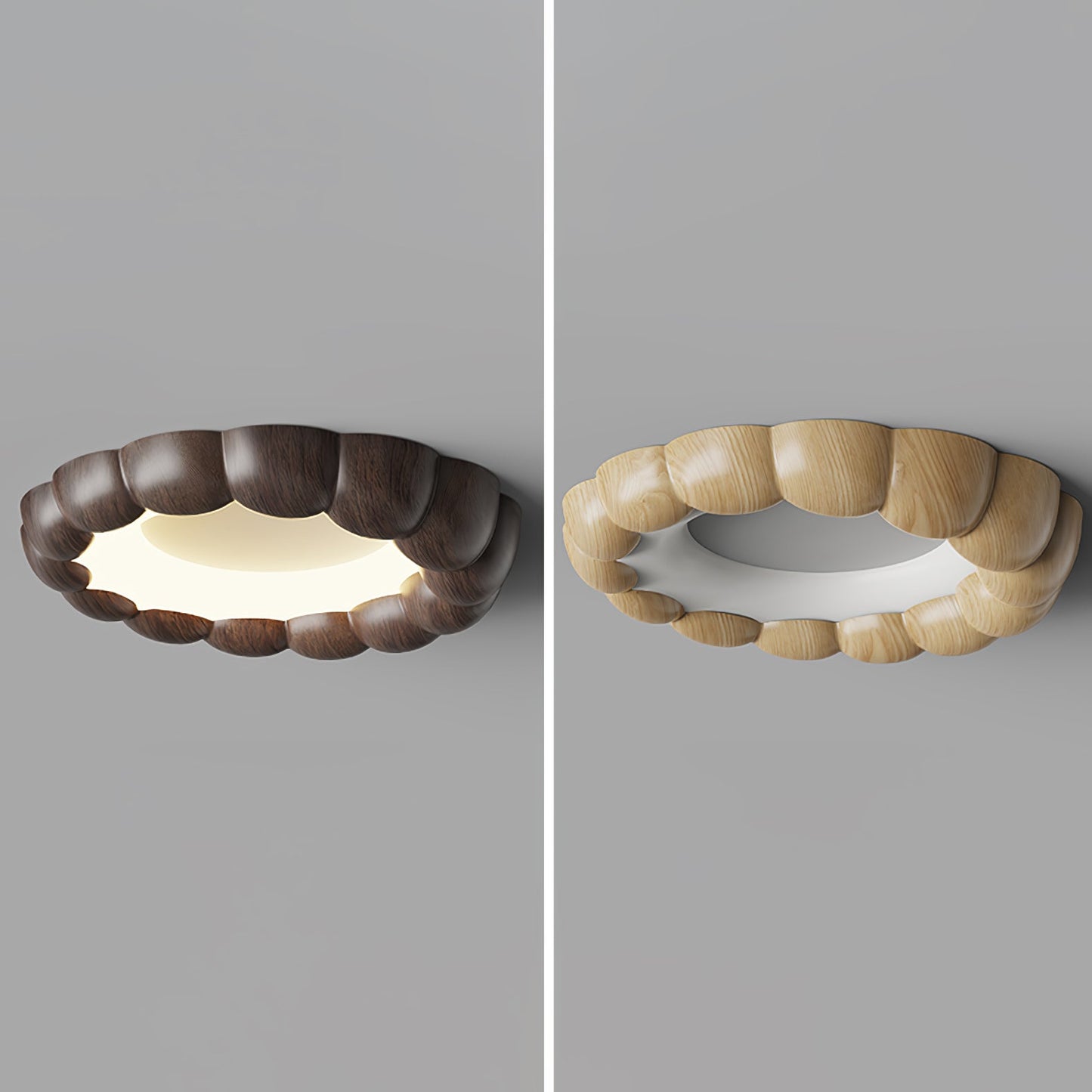Faux Wood Ripple Ceiling Lamp Ceiling lamp