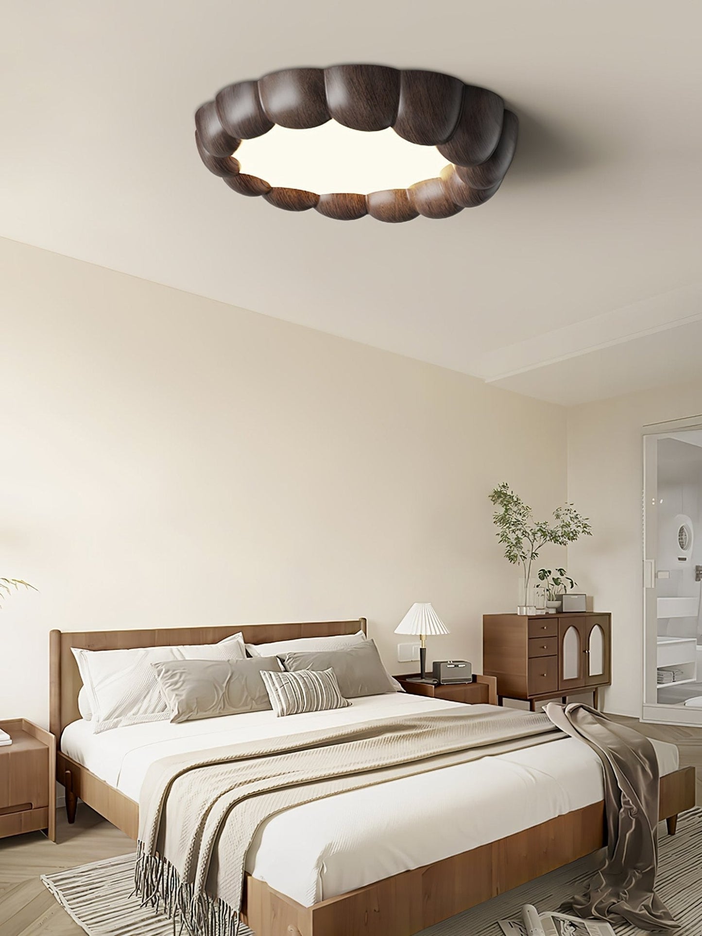 Faux Wood Ripple Ceiling Lamp Ceiling lamp