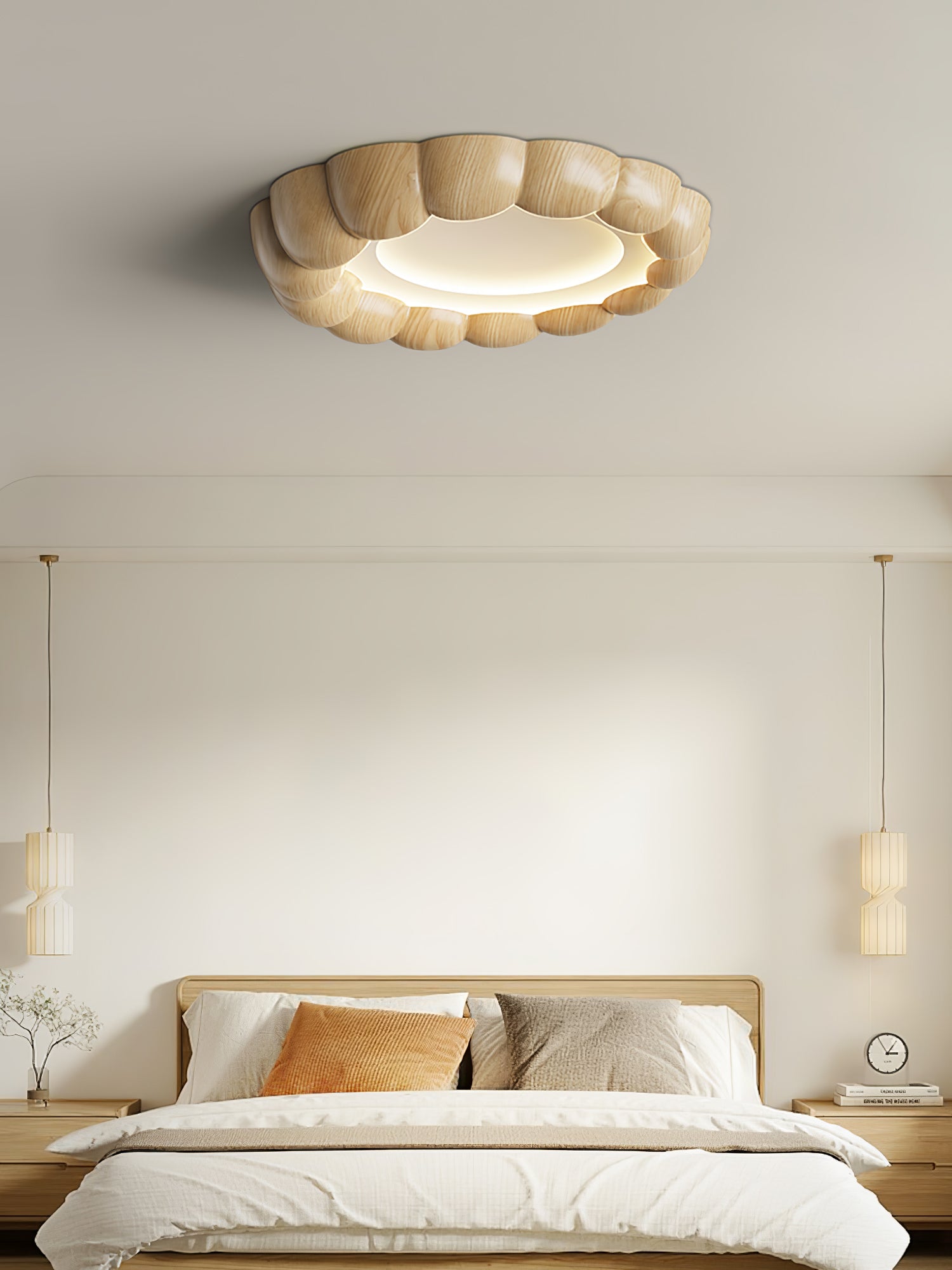 Faux Wood Ripple Ceiling Lamp Ceiling lamp