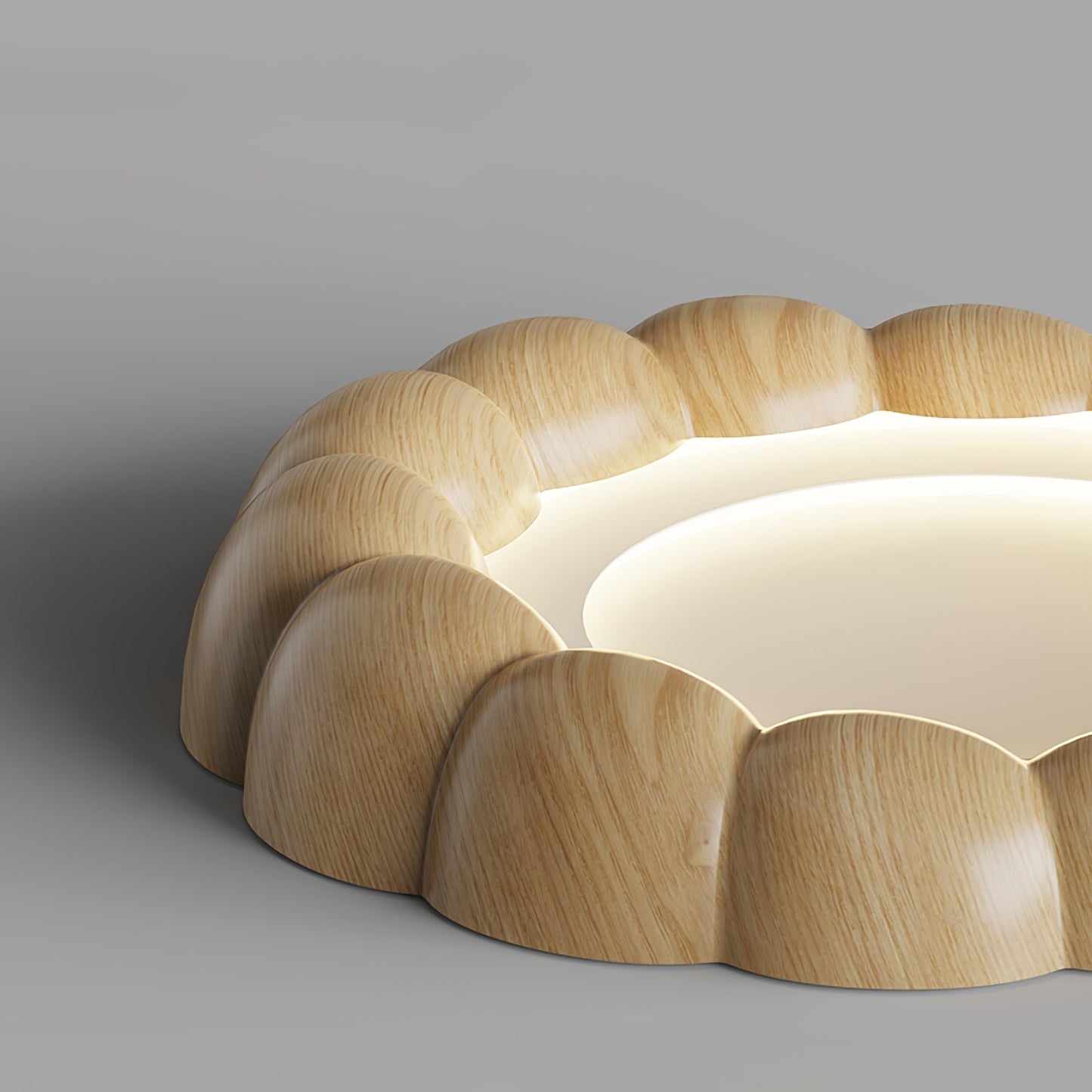 Faux Wood Ripple Ceiling Lamp Ceiling lamp
