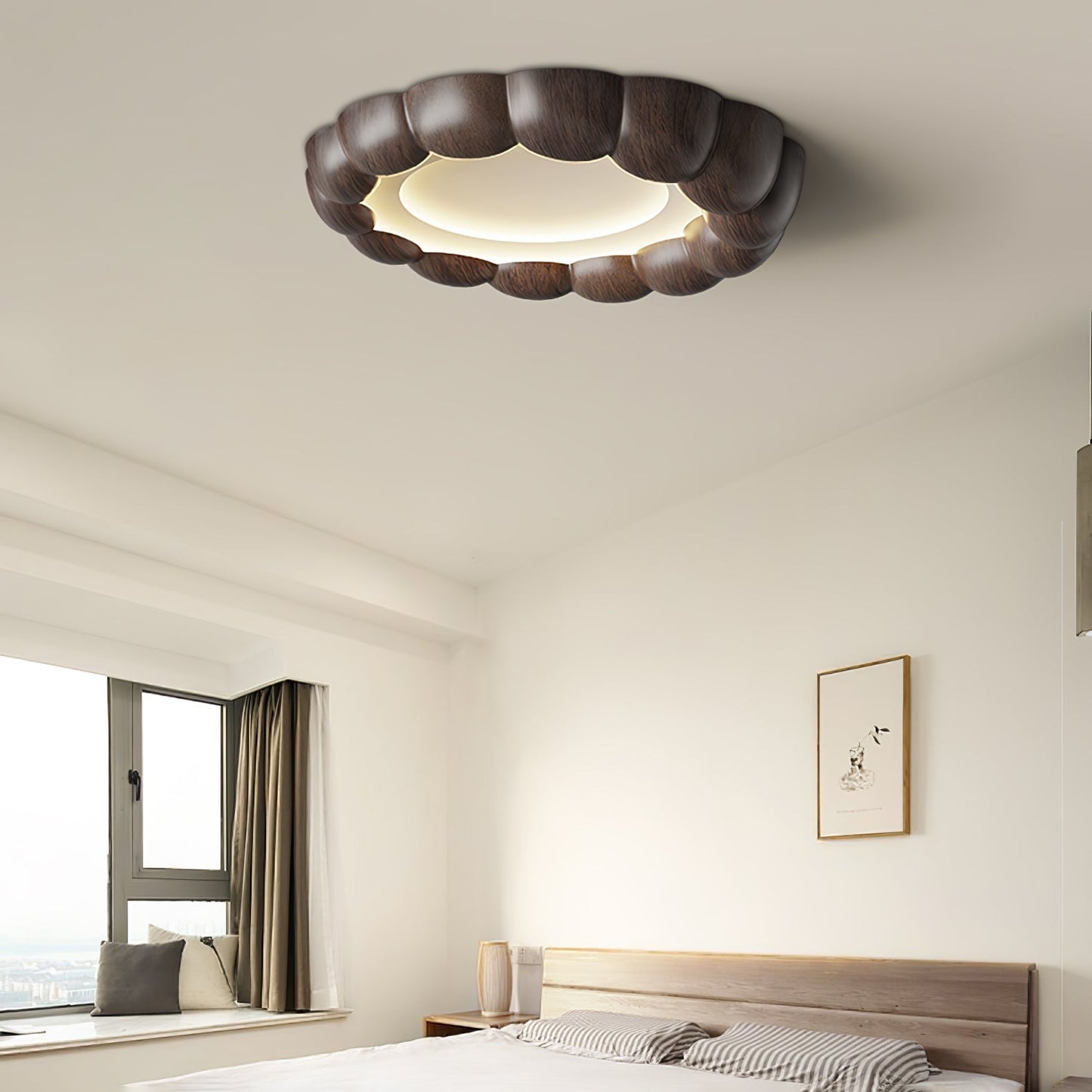 Faux Wood Ripple Ceiling Lamp Ceiling lamp