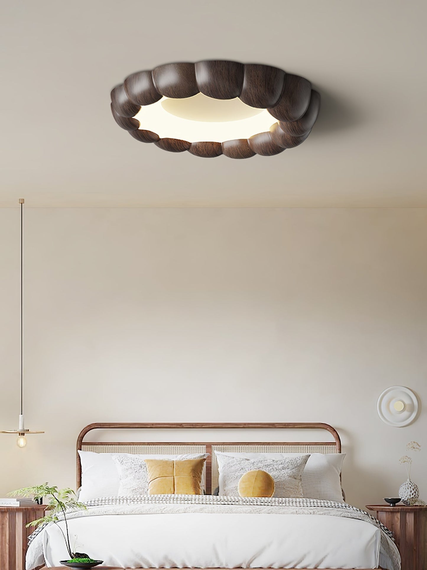 Faux Wood Ripple Ceiling Lamp Ceiling lamp
