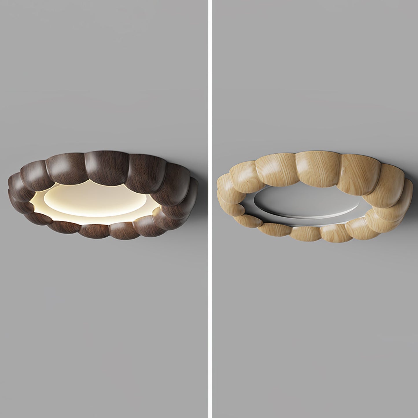 Faux Wood Ripple Ceiling Lamp Ceiling lamp
