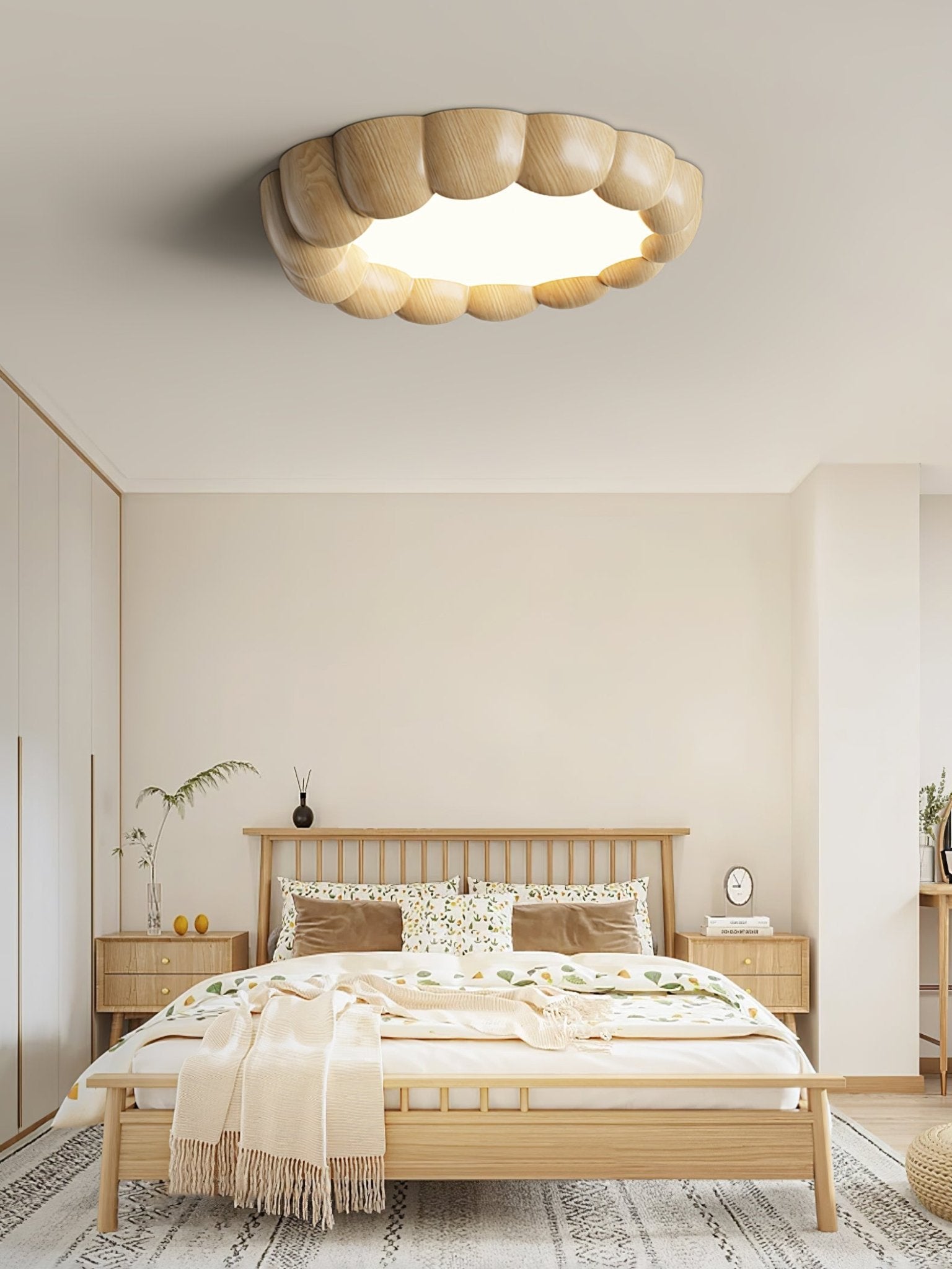 Faux Wood Ripple Ceiling Lamp Ceiling lamp