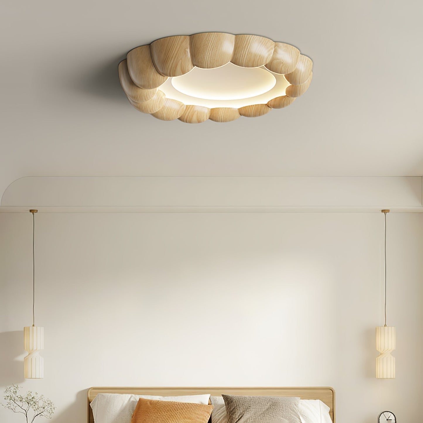 Faux Wood Ripple Ceiling Lamp Ceiling lamp