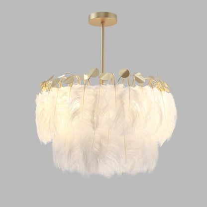 Feather Pendant Lamp Model B Dia 21.7″ x H 13.8″ / Dia 55cm*H 35cm / White Pendant light