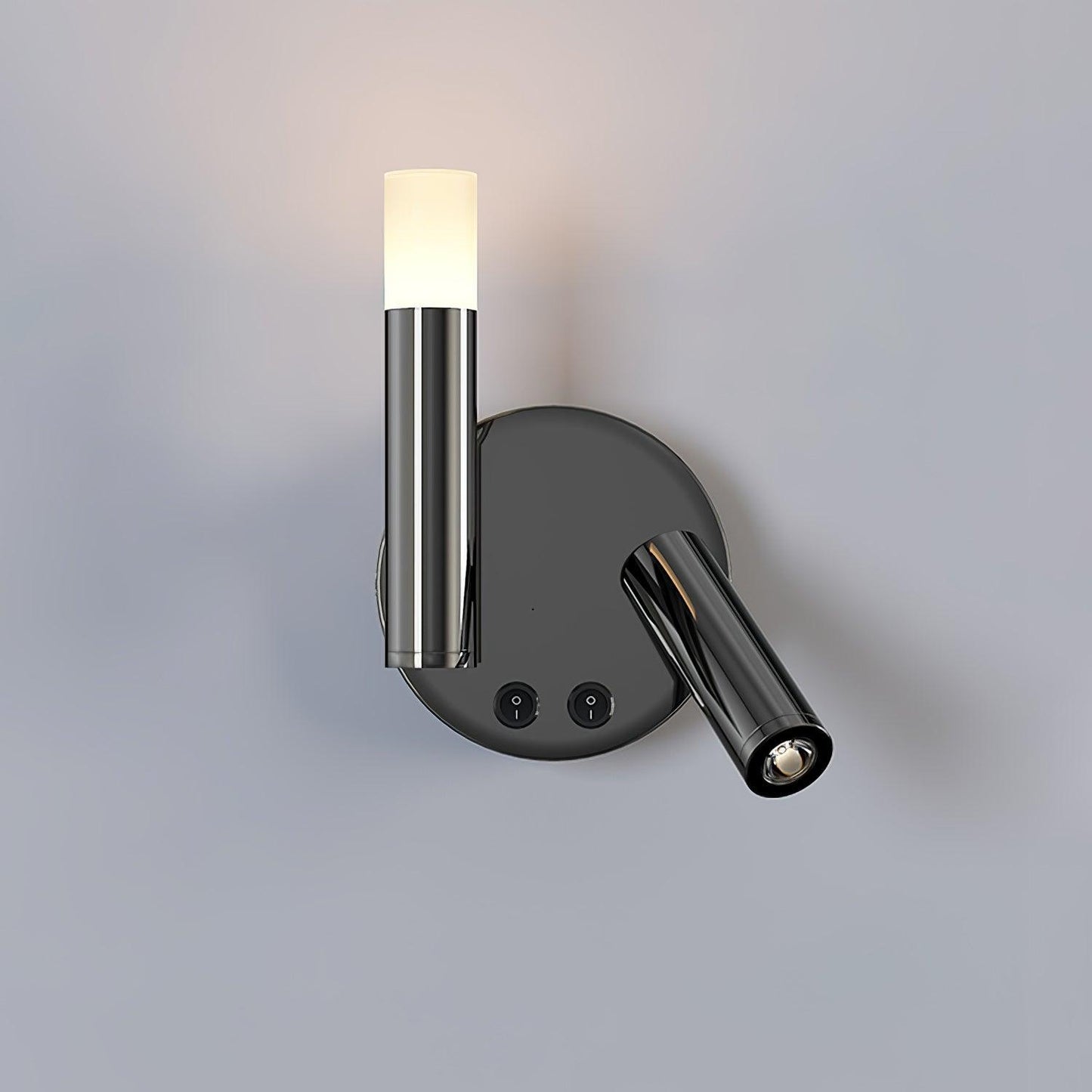 Fedde Wall Lamp Model B Dia 4.7″ x H 9.6″ / Dia 12cm x H 24.5cm / Black & White / Warm Light Wall lamp