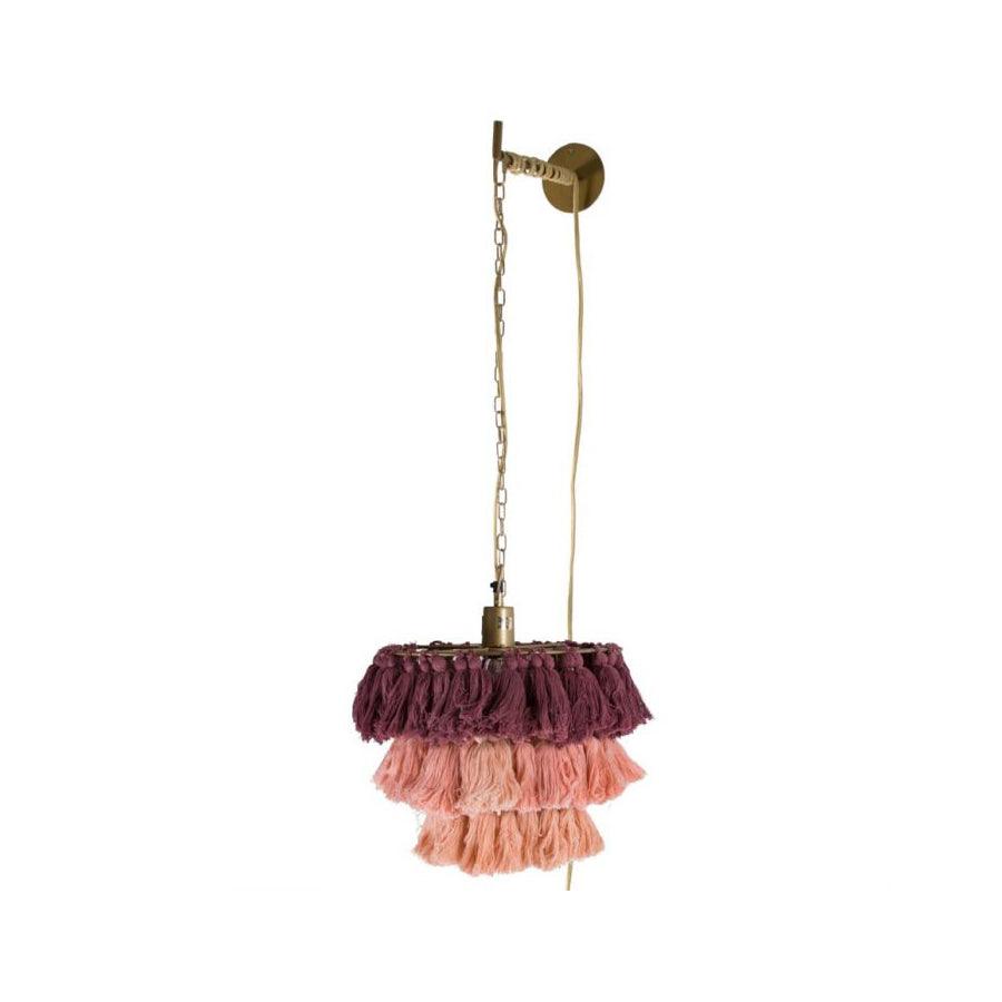 Fela Tassel Wall Lamp ? 11.8″ x H 11.8″ / Dia 30cm x H 30cm / Multicolor / US plug Wall lamp