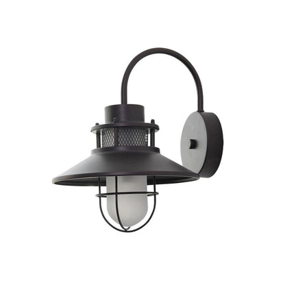 Felix Outdoor Wall Lamp Dia 9.8″ x W 11.4″ x H 12.6″ / Dia 25cm x W 29cm x H 32cm / Coffee gold & Frosted glas Outdoor