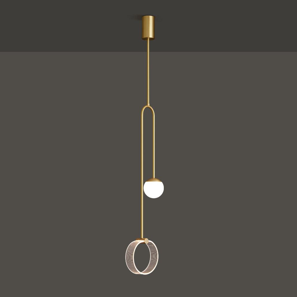 Ferra LED Pendant Light L 8.7cm x H 43.3″ / L 22cm x H 110cm / Brass / Three-color changing light Pendant light