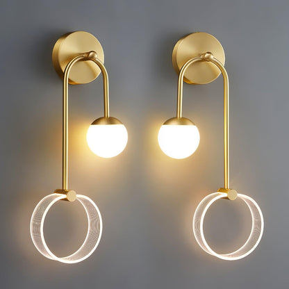 Ferra LED Wall Light Set of 2 / Brass / Three-color changing light Wall lamp