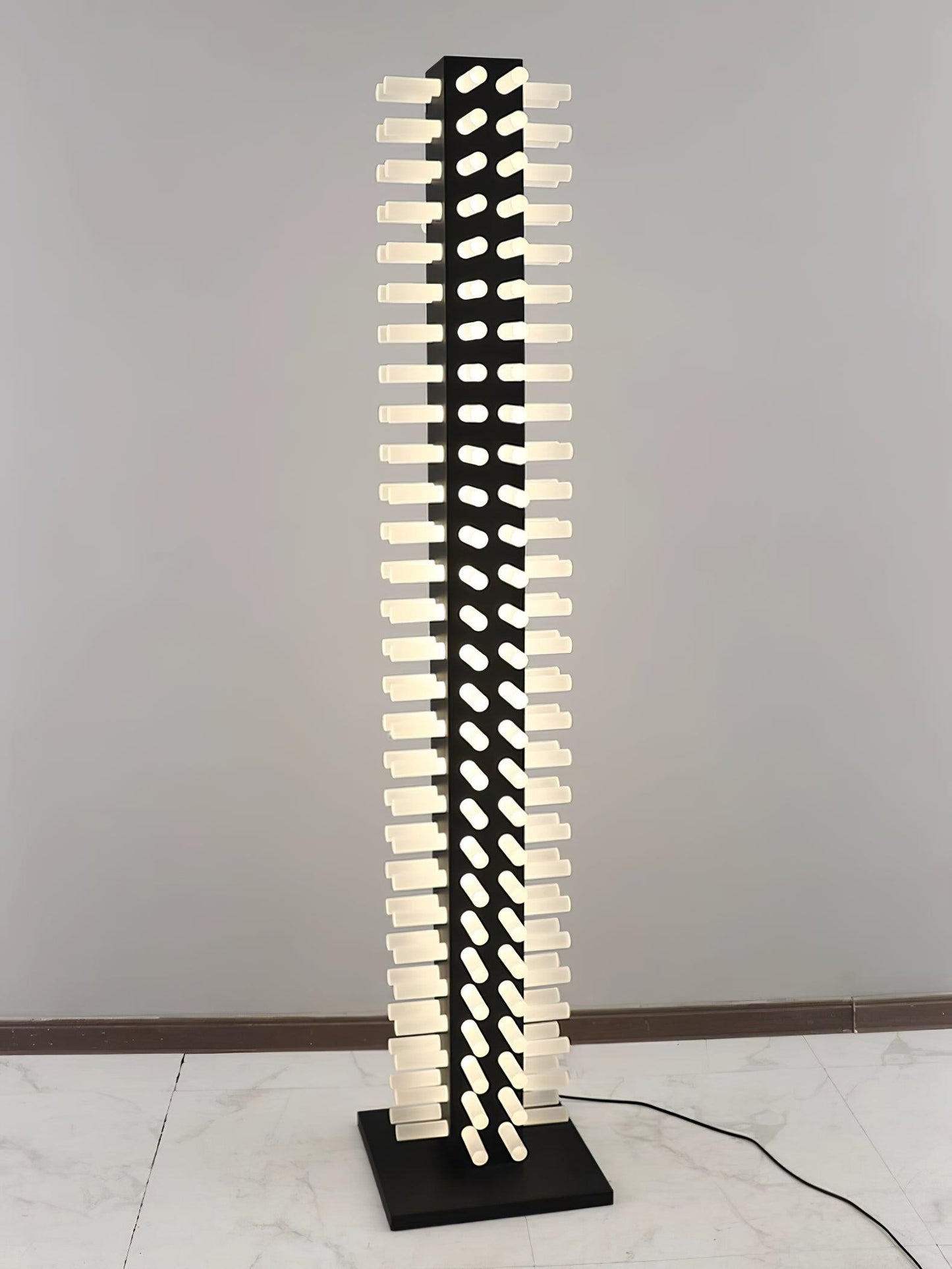 Filing Stand Floor Lamp Dia 13.8″ x H 68.9″ / Dia 35cm x H 175cm / Black & White / US Plug Floor lamp