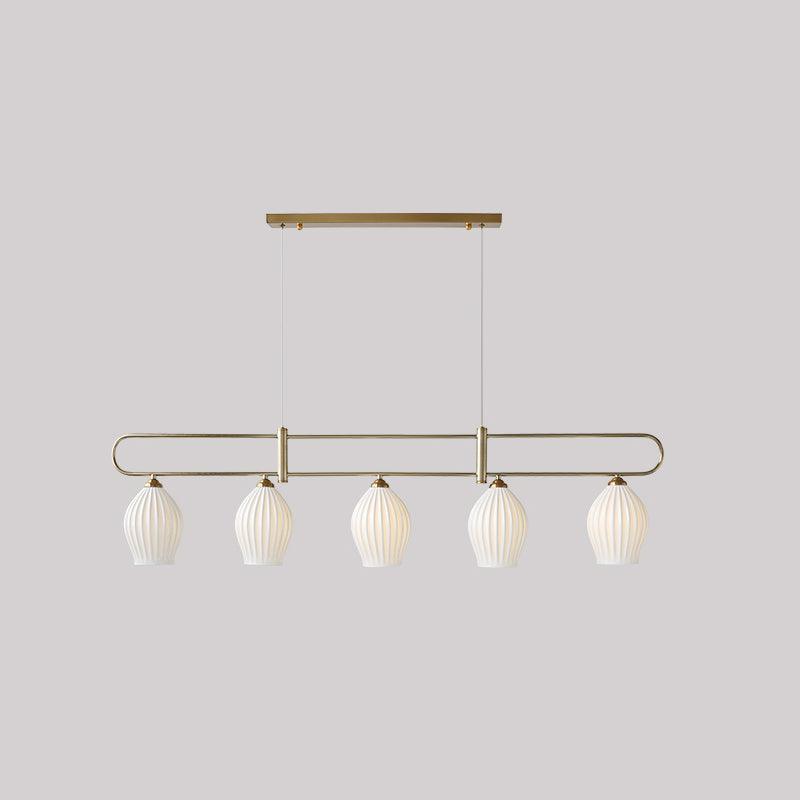 Fin Pendant Light 5 heads Dia 53.1″ x H 13″ / L 135cm x H 33cm / Copper Pendant light