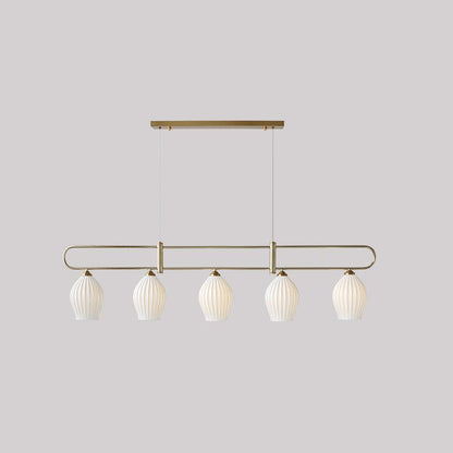 Fin Pendant Light 5 heads Dia 53.1″ x H 13″ / L 135cm x H 33cm / Copper Pendant light