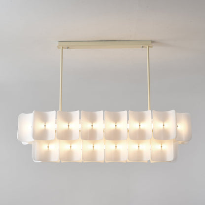 Fingerprint Chandelier L 47.2″ x W 15.7″ x H 13″ / Creamy White / Warm Light Chandelier
