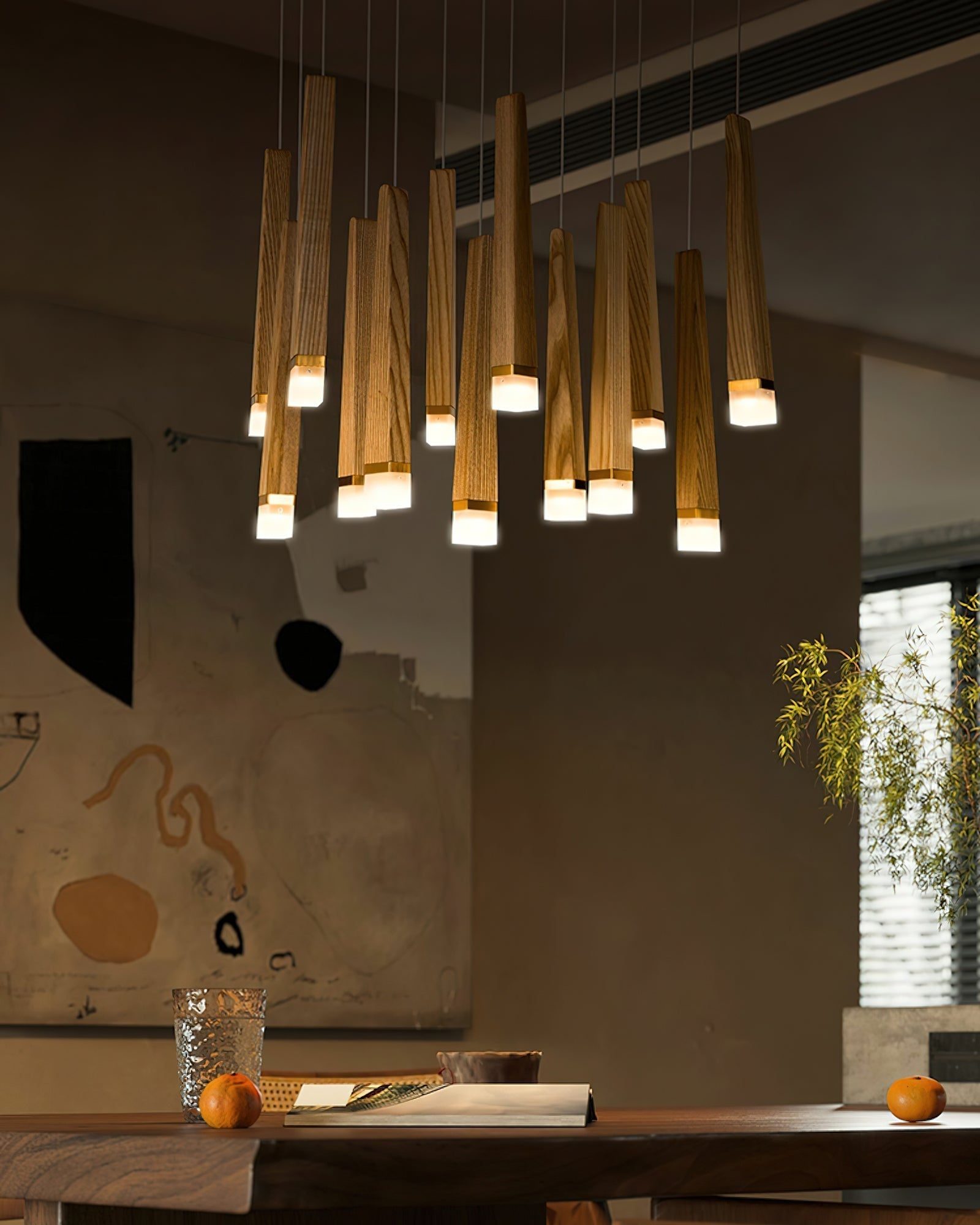 Firewood Stick Chandelier Chandelier