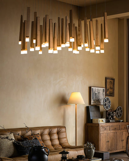 Firewood Stick Chandelier Chandelier