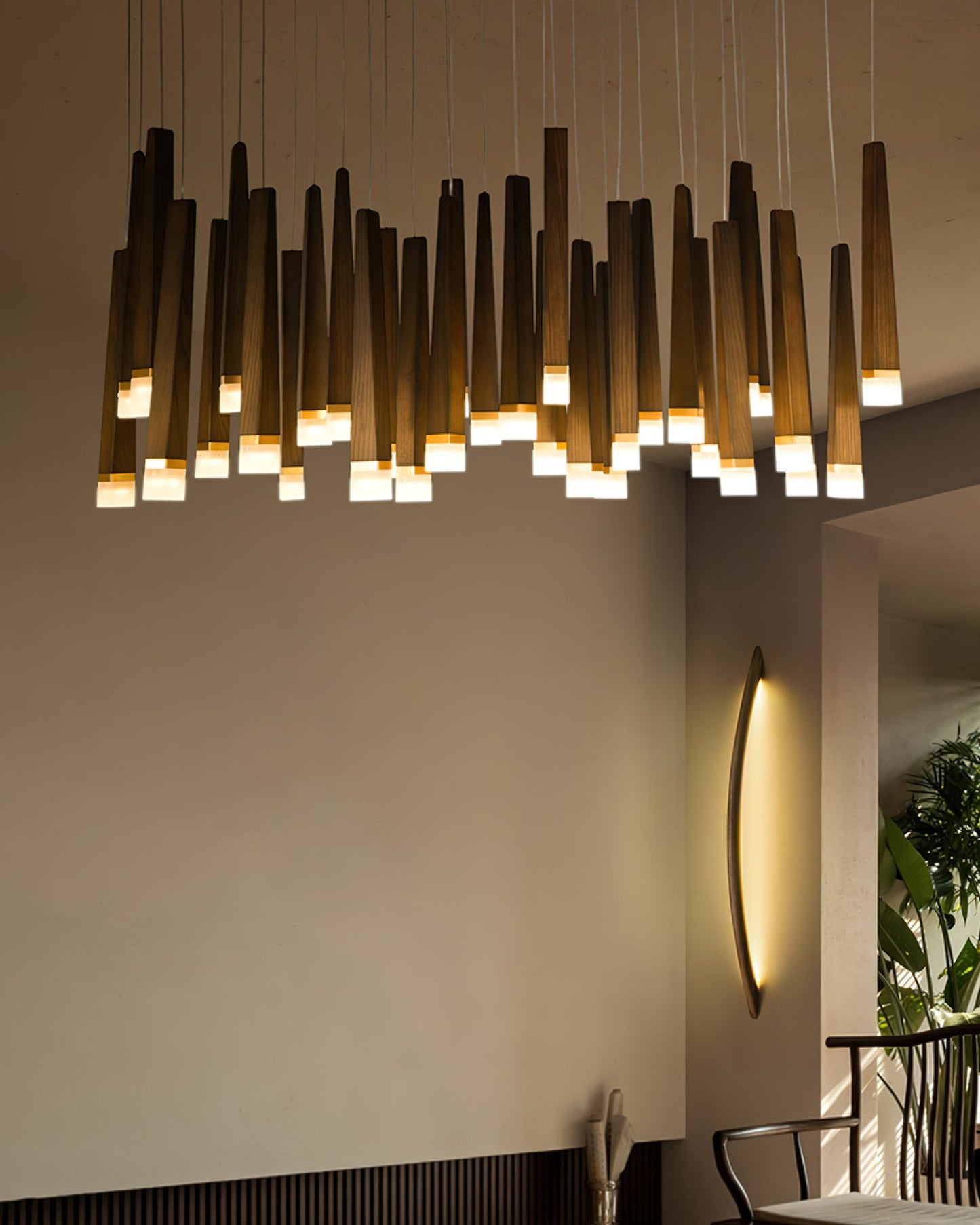 Firewood Stick Chandelier Chandelier