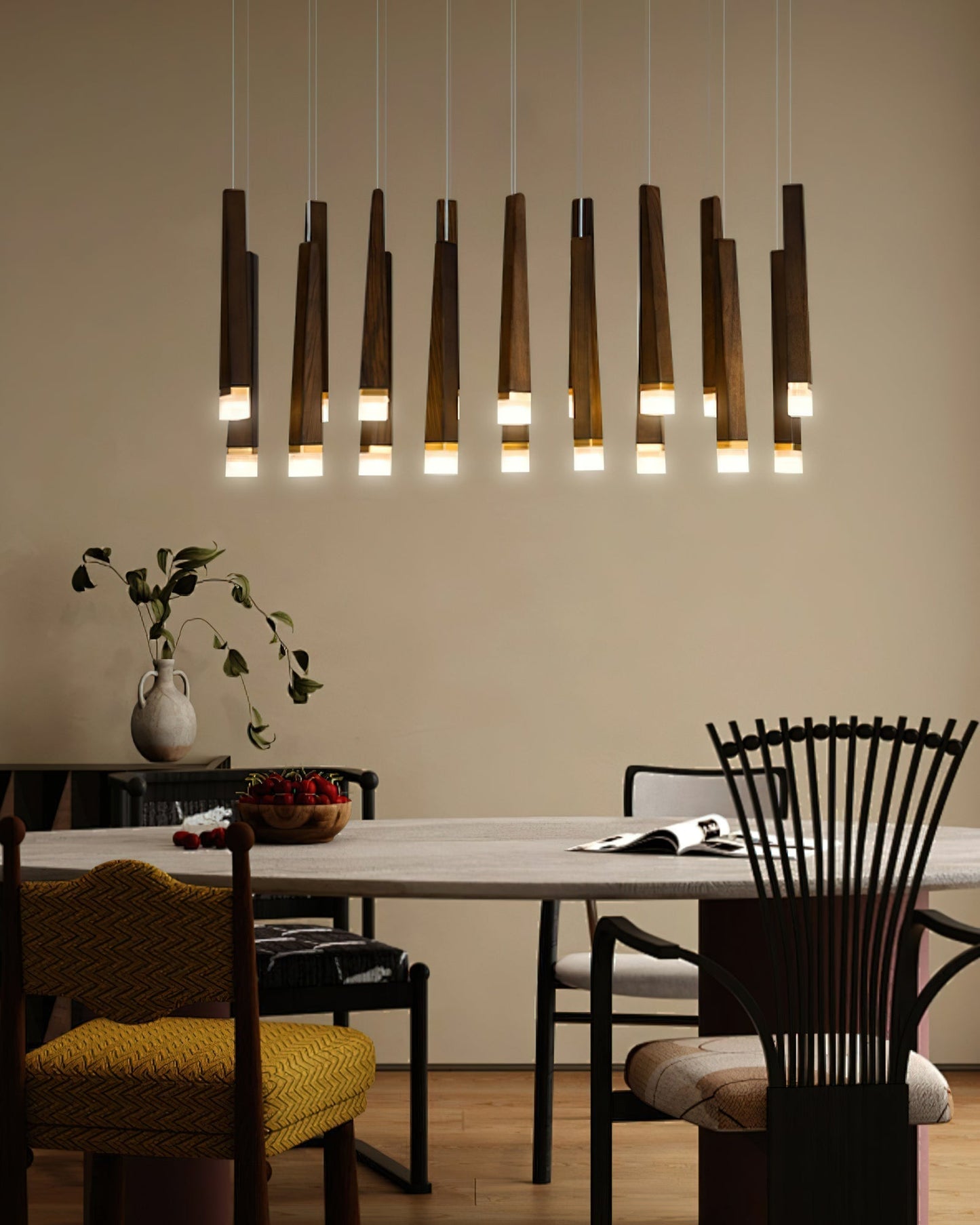 Firewood Stick Chandelier Chandelier