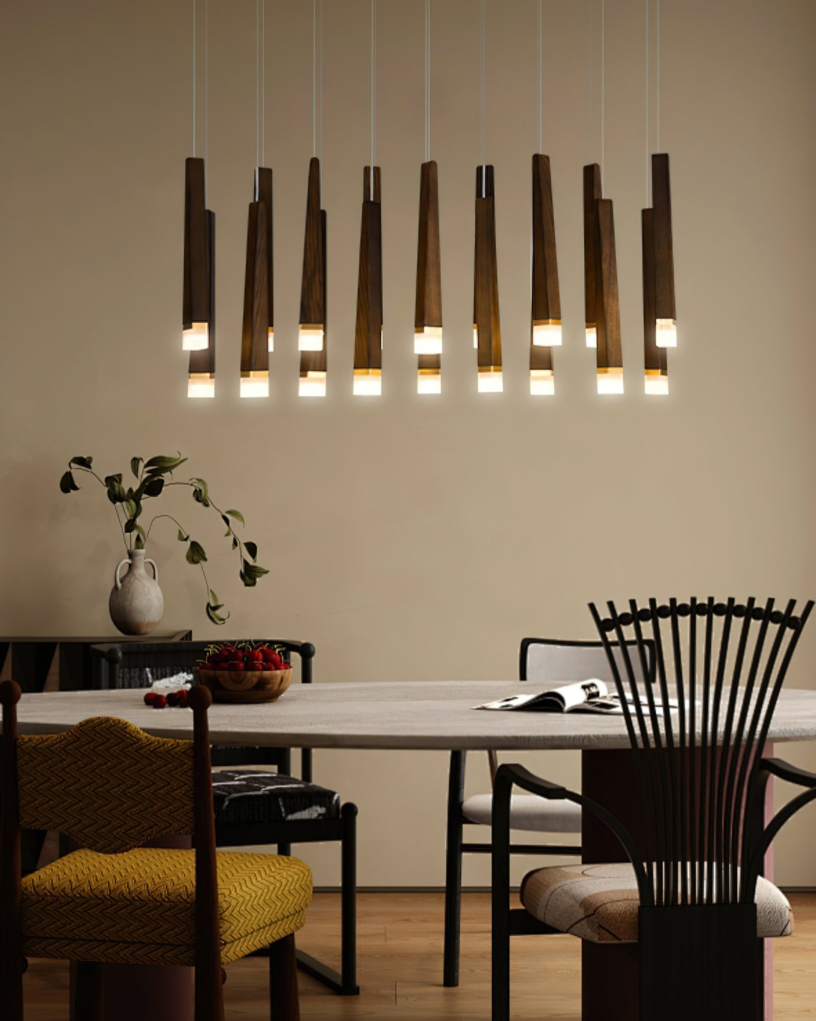 Firewood Stick Chandelier Chandelier