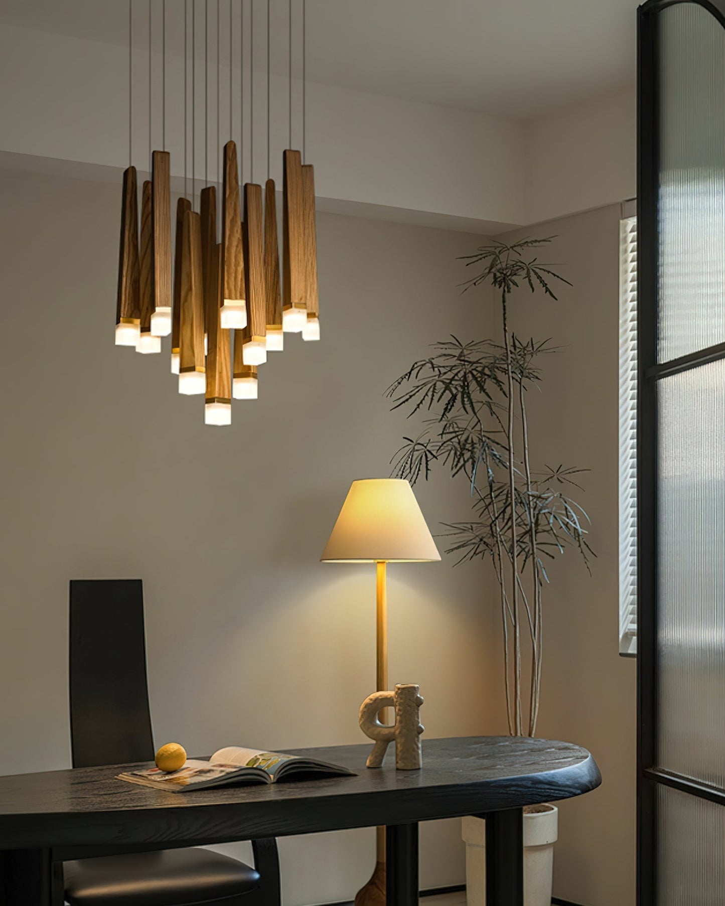 Firewood Stick Chandelier Chandelier