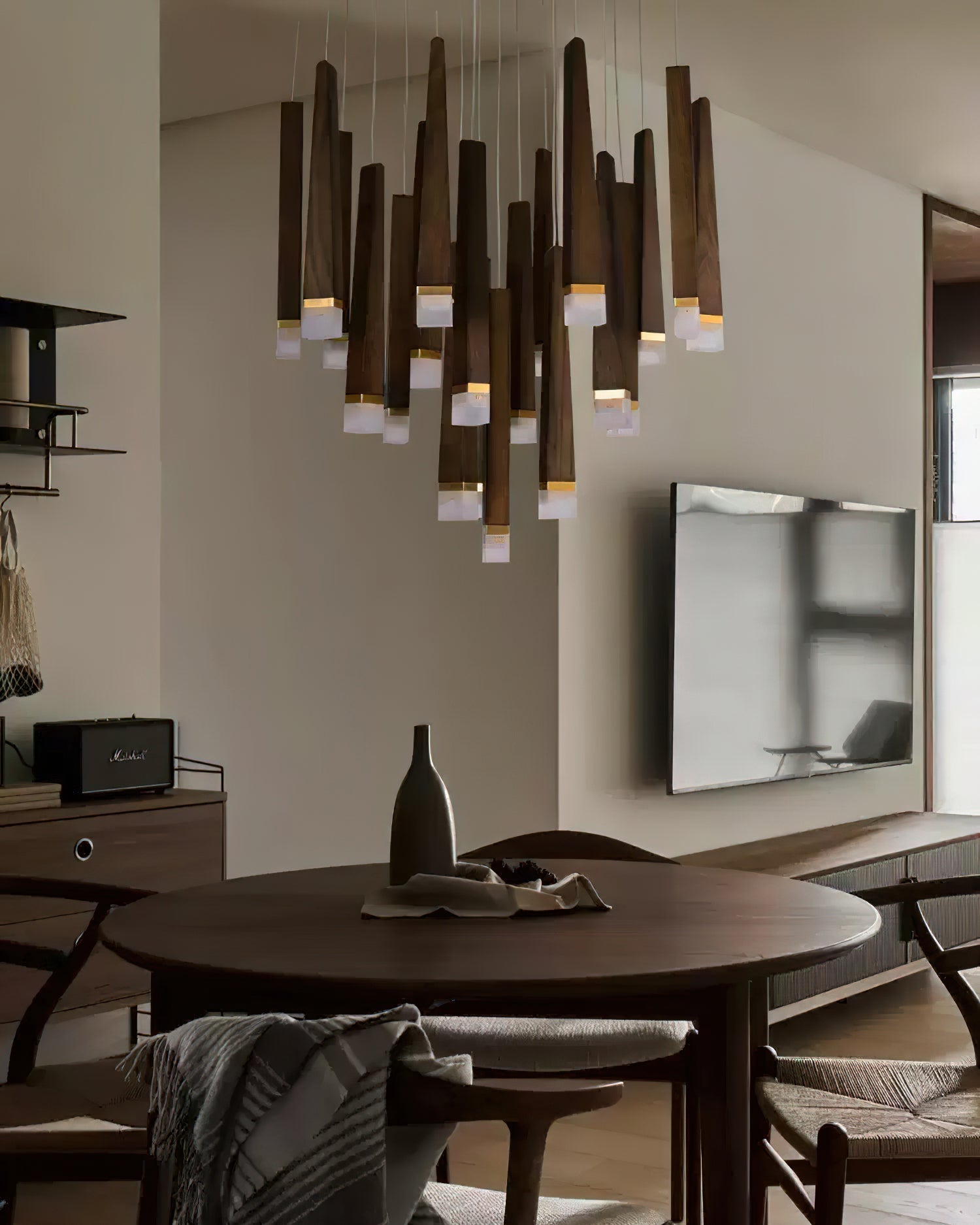 Firewood Stick Chandelier Chandelier