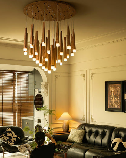 Firewood Stick Chandelier Chandelier