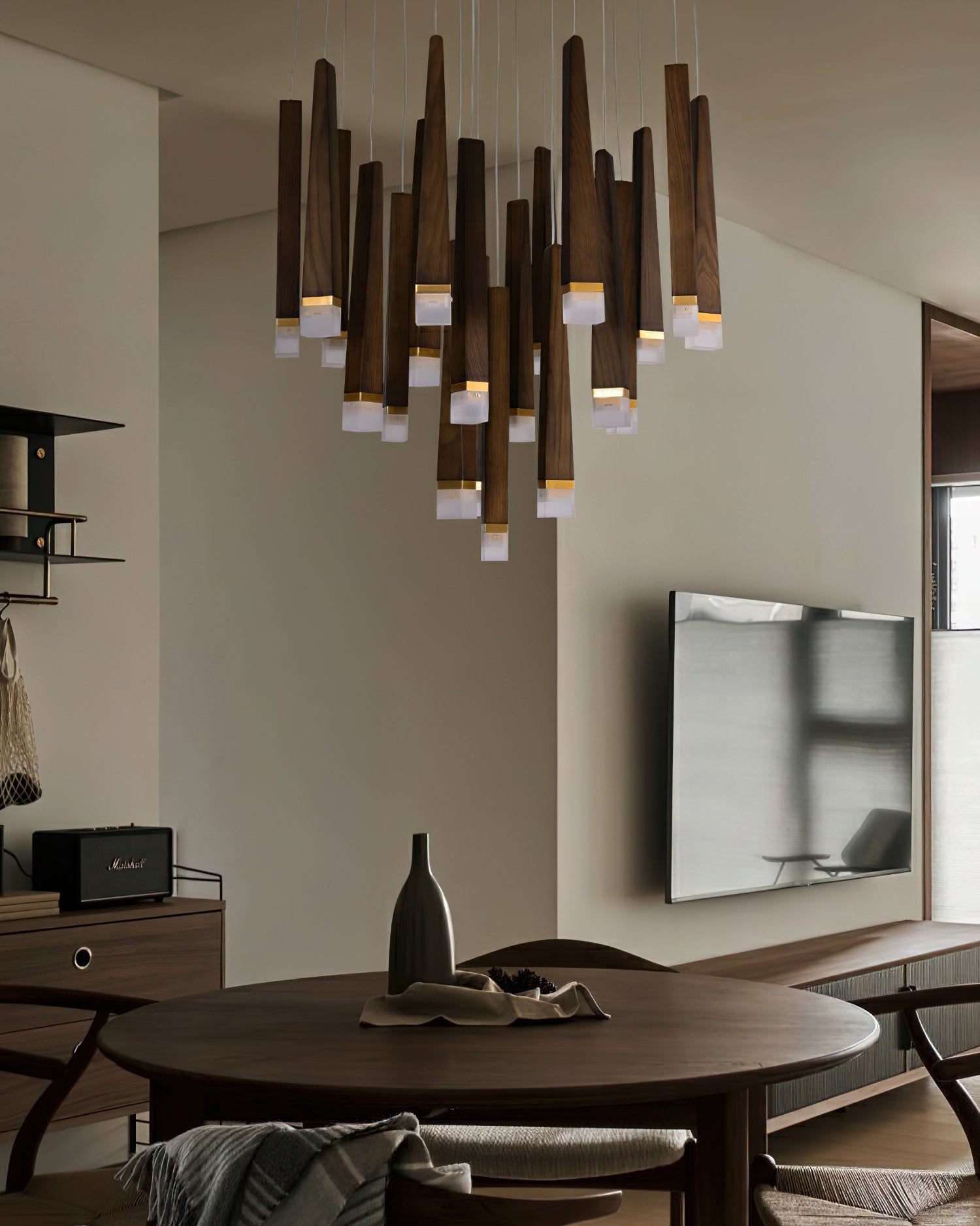 Firewood Stick Chandelier Chandelier