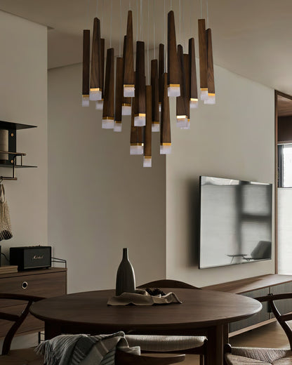 Firewood Stick Chandelier Chandelier