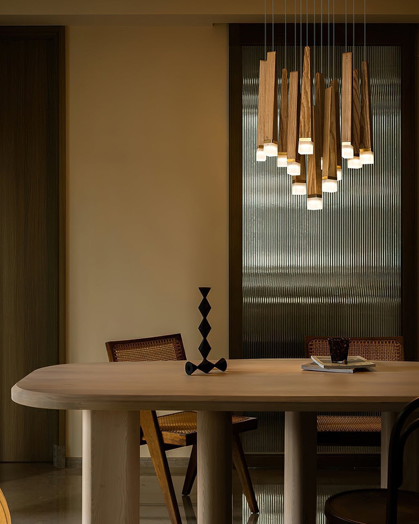 Firewood Stick Chandelier Chandelier