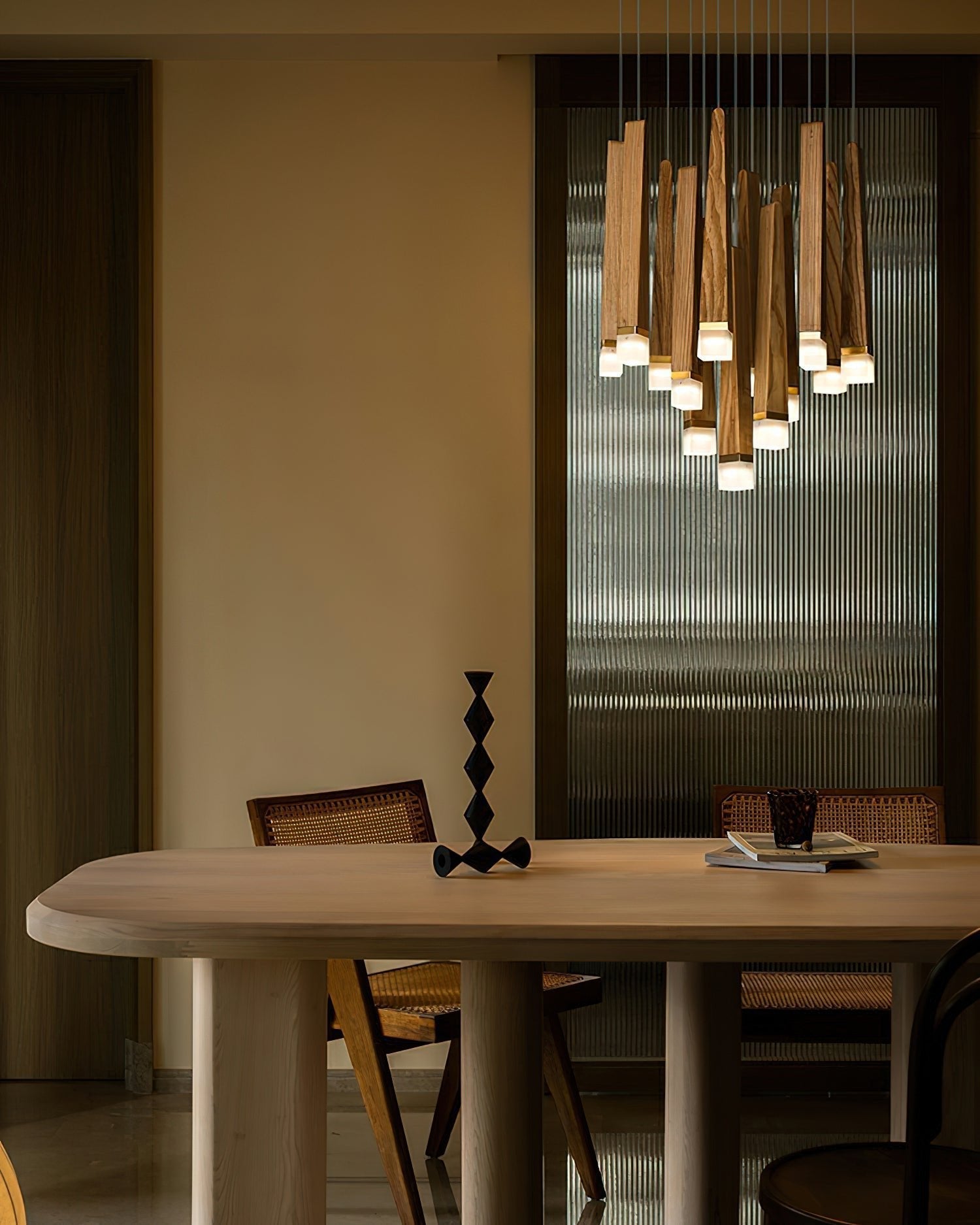 Firewood Stick Chandelier Chandelier