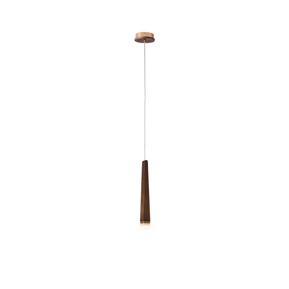 Firewood Stick Chandelier 1 Head Dia 1.6’’ x H 37.4’’ / Walnut Color / Warm Light Chandelier