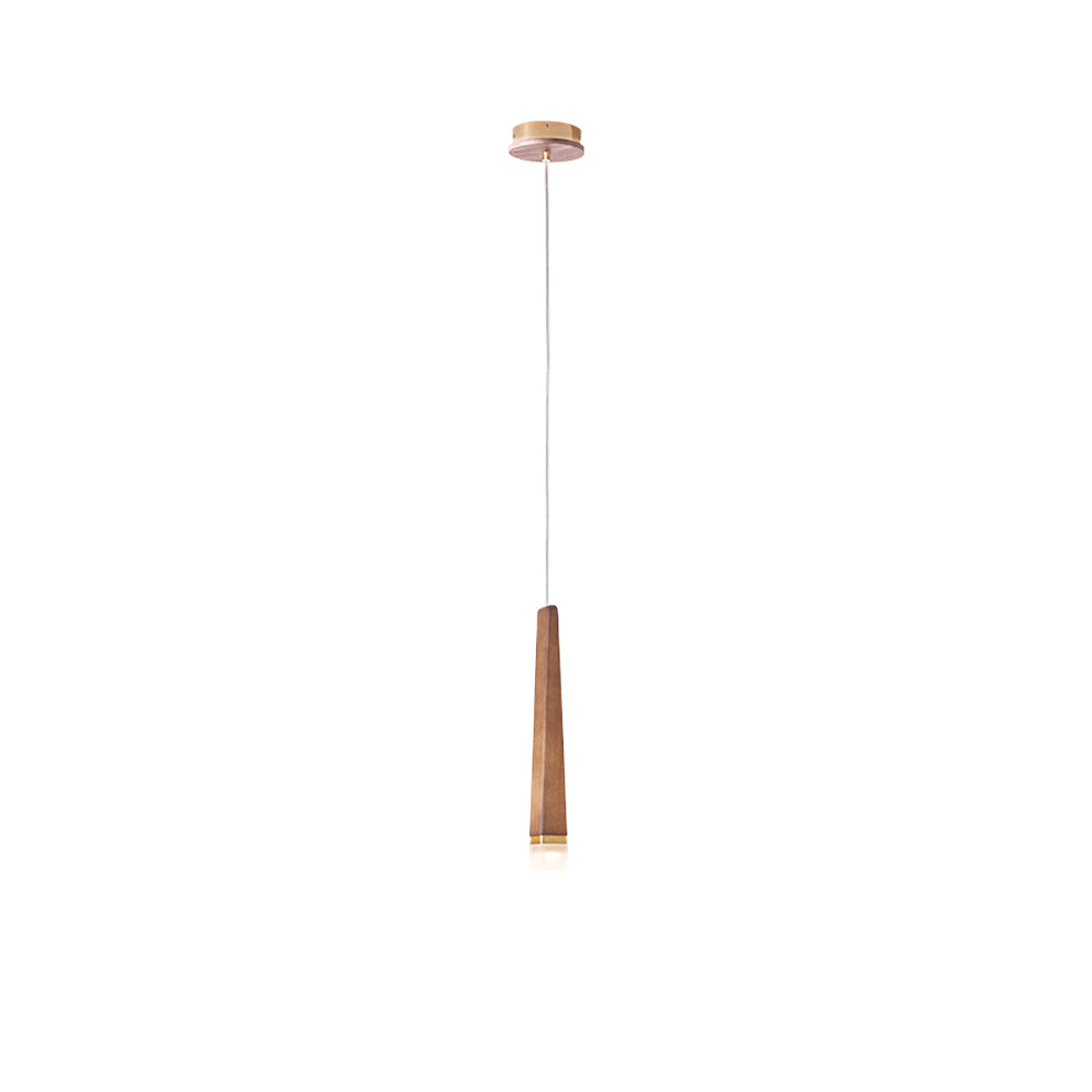 Firewood Stick Chandelier 1 Head Dia 1.6’’ x H 37.4’’ / Wood Color / Warm Light Chandelier