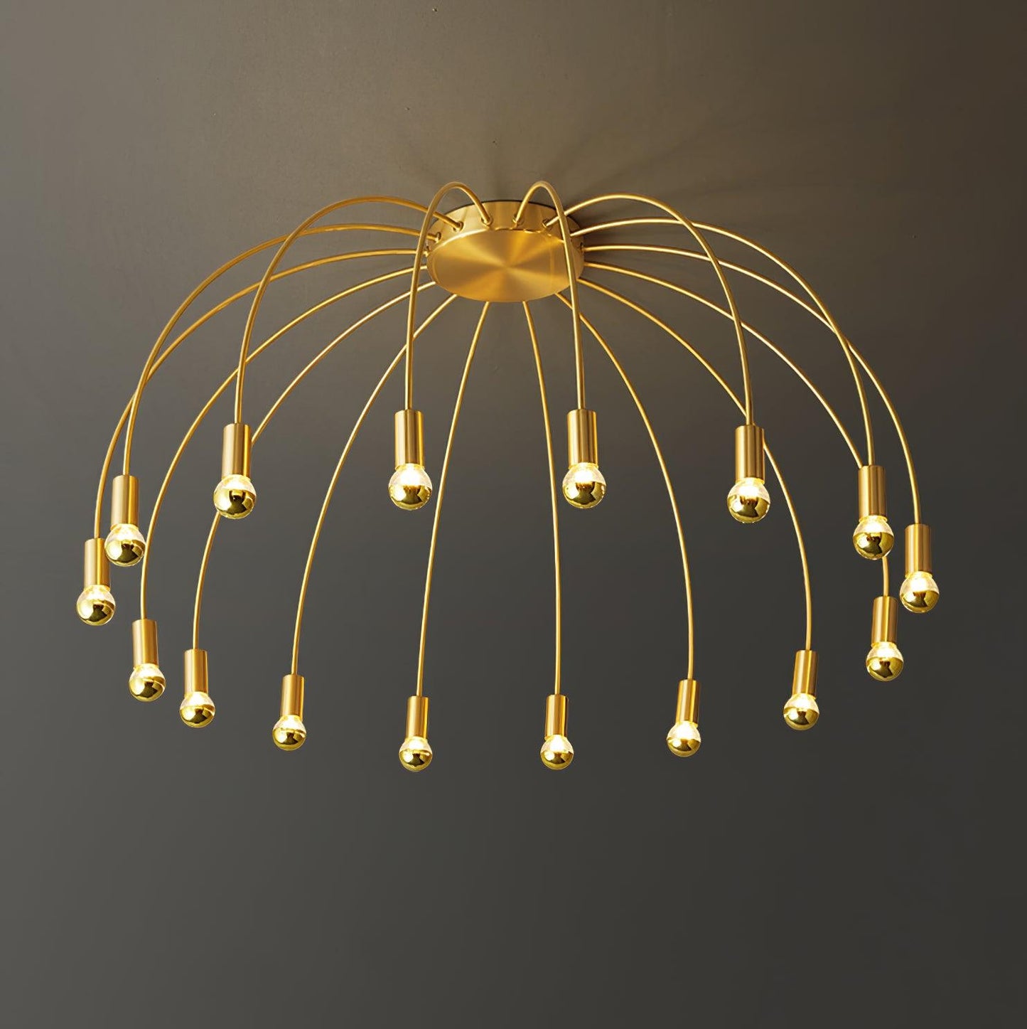 Fireworks Ceiling Lamp 16 heads ? 39.4″ x H 19.7″/ Dia 100cm x H 50cm / Gold Ceiling lamp