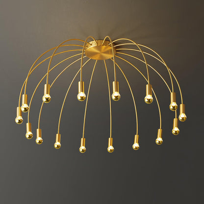Fireworks Ceiling Lamp 16 heads ? 39.4″ x H 19.7″/ Dia 100cm x H 50cm / Gold Ceiling lamp