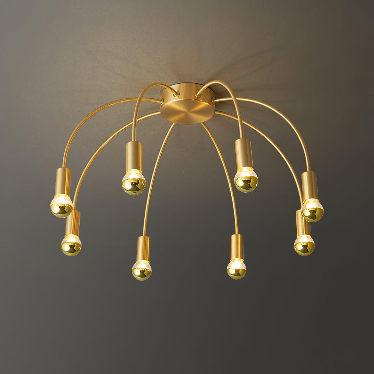Fireworks Ceiling Lamp 8 heads ? 21.7″ x H 11.8″/ Dia 55cm x H 30cm / Gold Ceiling lamp