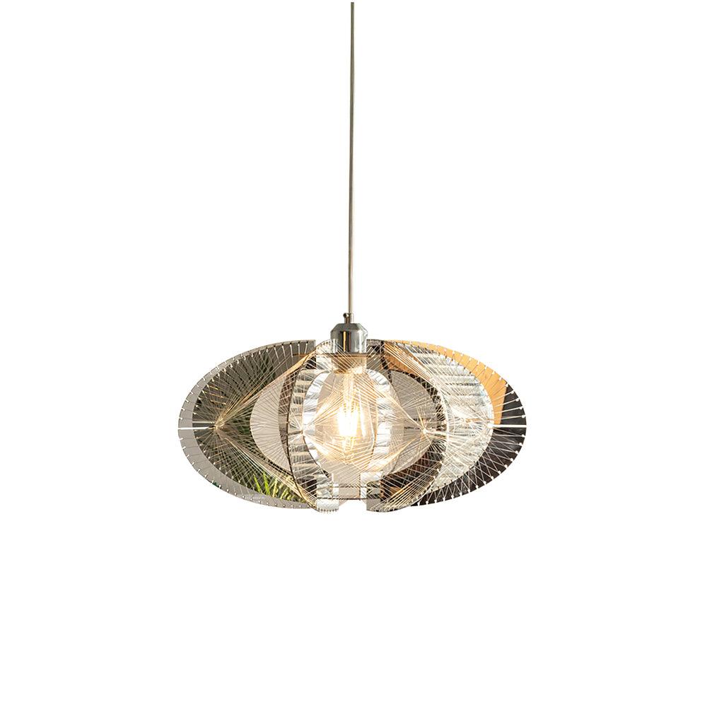 Fish Thread Pendant Lamp Dia 16.5″ x H 8.7″ / Dia 42cm x H 22cm / Chrome Pendant light