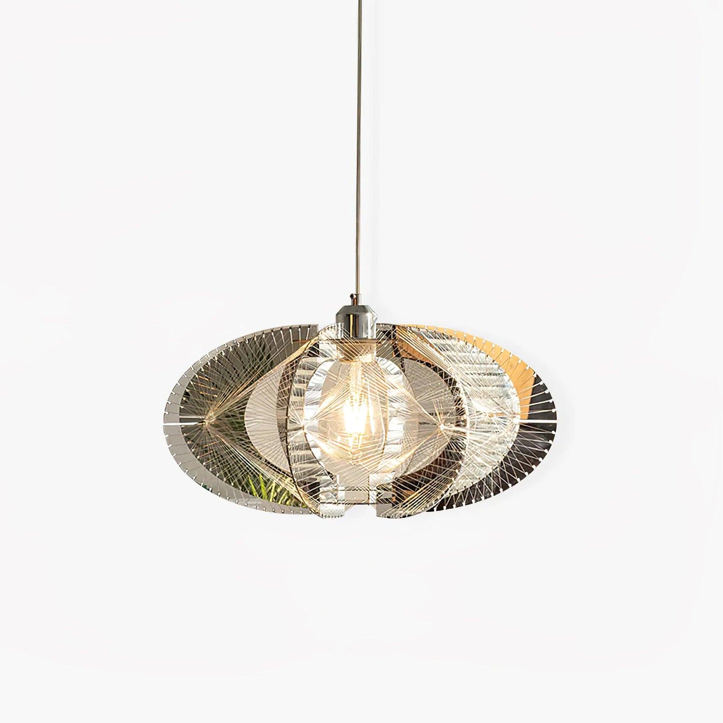 Fish Thread Pendant Lamp Dia 16.5″ x H 8.7″ / Dia 42cm x H 22cm / Chrome Pendant light