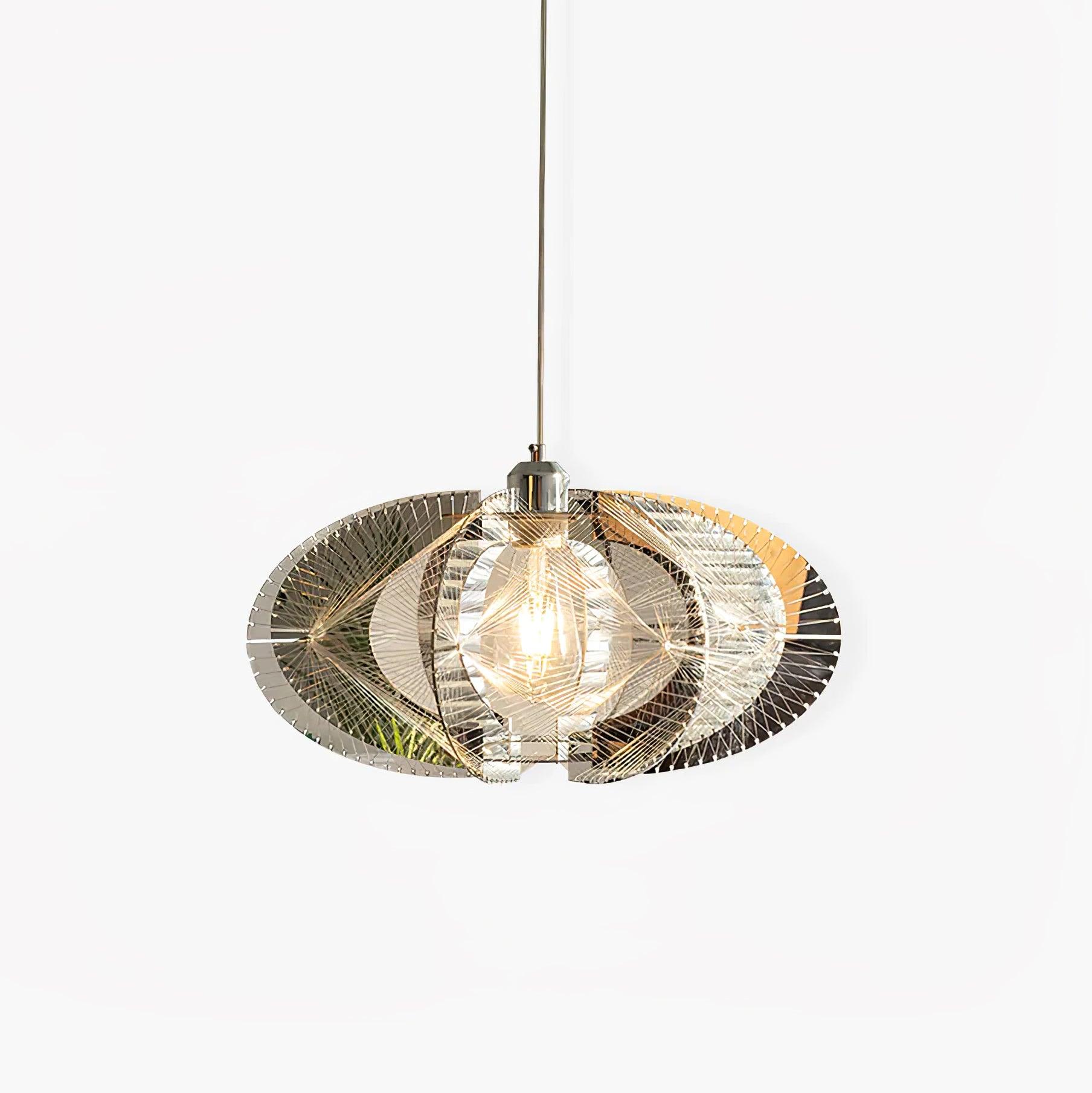 Fish Thread Pendant Lamp Dia 16.5″ x H 8.7″ / Dia 42cm x H 22cm / Chrome Pendant light