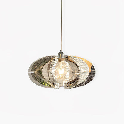 Fish Thread Pendant Lamp Dia 16.5″ x H 8.7″ / Dia 42cm x H 22cm / Chrome Pendant light