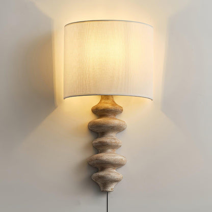 Fishbone Plug-in Sconce L 11.8″ x W 6.3″ x H 20.9″ / L 30cm x W 16cm x H 53cm / Wood color / US Plug Wall lamp